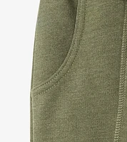 Boys Green Melange Slim Fit Joggers