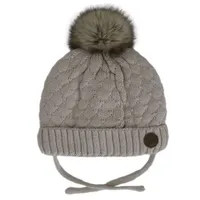 COTTON KNIT HAT POMPOM (MULTIPLE COLORS)