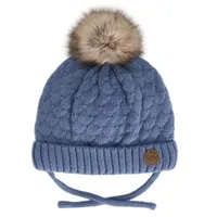 COTTON KNIT HAT POMPOM (MULTIPLE COLORS)