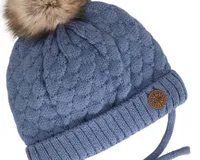 COTTON KNIT HAT POMPOM (MULTIPLE COLORS)