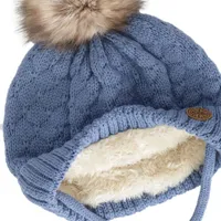 COTTON KNIT HAT POMPOM (MULTIPLE COLORS)