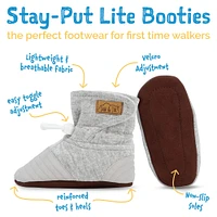 Adjustable Stay-Put Lite Booties | Pebble Grey