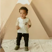 Bear Cub Henley Outfit Set