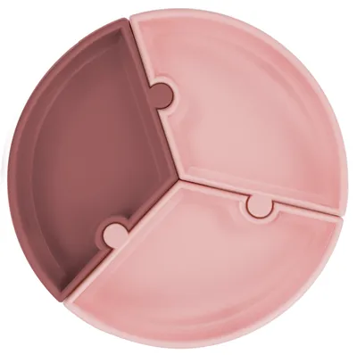 Puzzle Plate - Pink/Rose