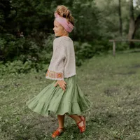 GREEN SKIRT OR DRESS MUSLIN, CHILD