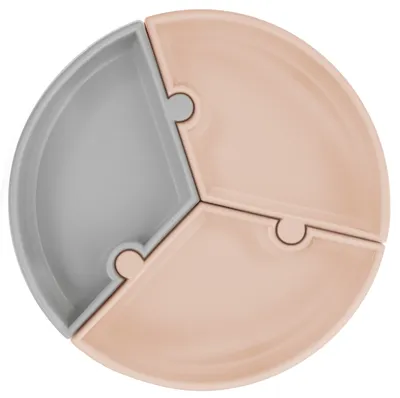Puzzle Plate - Bubble Beige/Grey