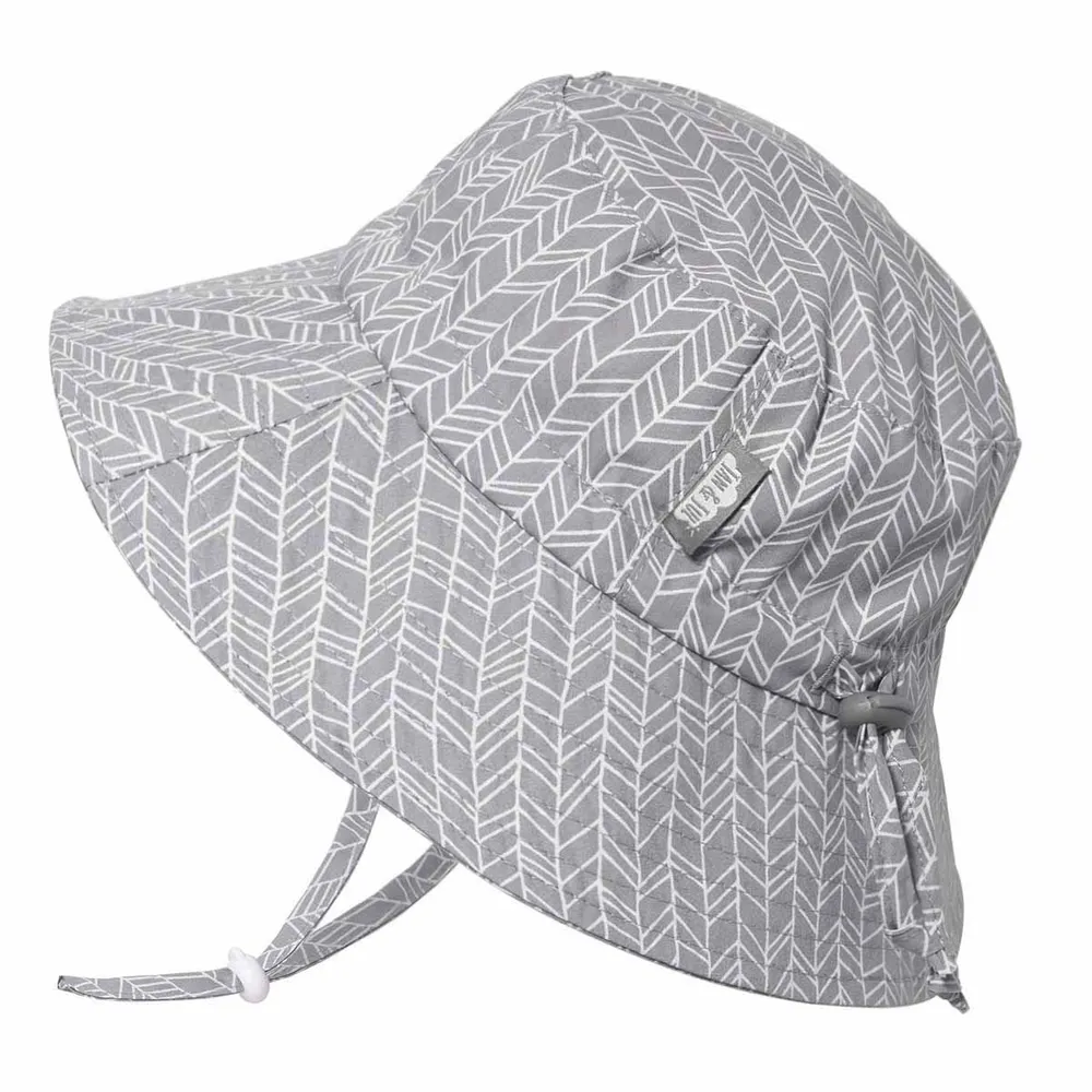 Cotton Bucket: Grey Herringbone