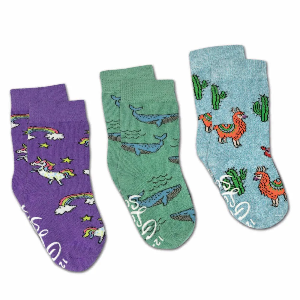 Llamas, Unicorns and Whales Kids Socks