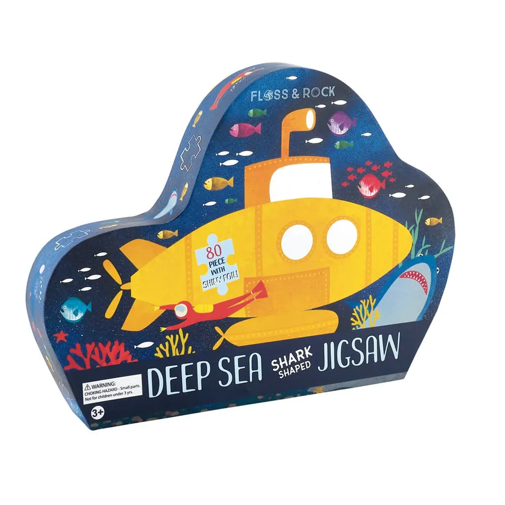 Deep Sea 80pc "Shark" Shaped Jigsaw with Shaped Box