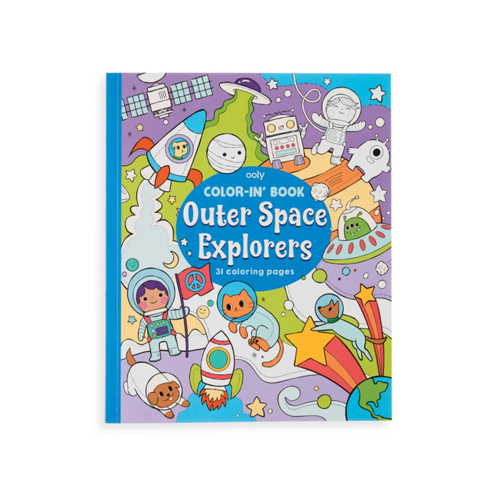 outer space explorers coloring book