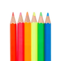 jumbo brights neon colored pencils - set of 6