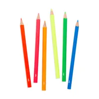 jumbo brights neon colored pencils - set of 6