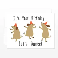 Dancing Dogs Birthday Card