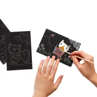 cutie cats scratch and scribble mini scratch art kit
