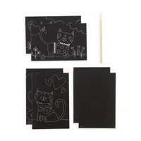 cutie cats scratch and scribble mini scratch art kit