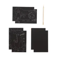 dinosaur days scratch and scribble mini scratch art kit