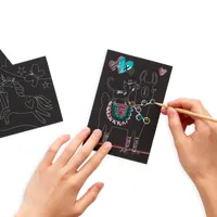 funtastic friends scratch and scribble mini scratch art kit