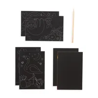 funtastic friends scratch and scribble mini scratch art kit