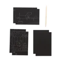 playful pups scratch and scribble mini scratch art kit