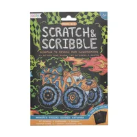 monster truck mini scratch and scribble art kit