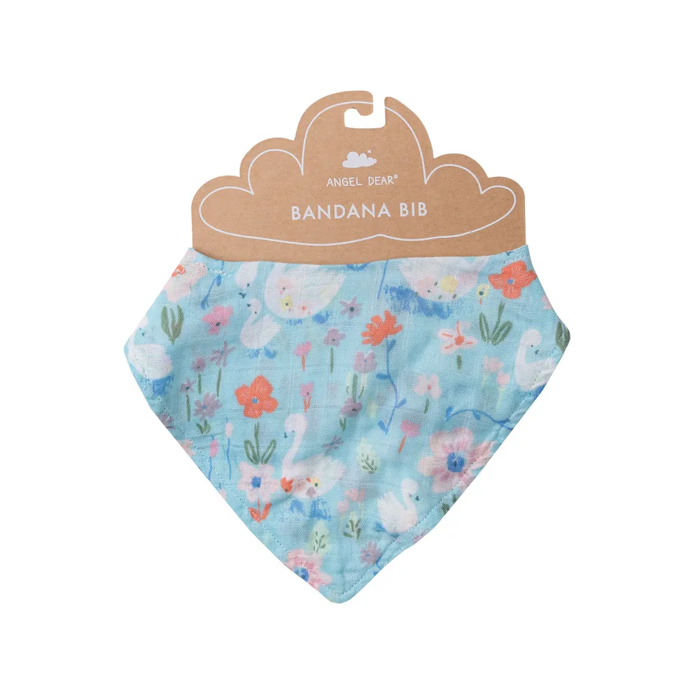 BANDANA BIB - FLORAL SWANS