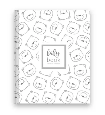 Grey Bear Baby Book