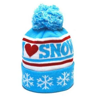 I Heart Snow Vintage Kids Beanie