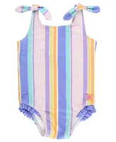 Rainbow Lane Stripe Tie Shoulder One Piece