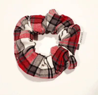 The Red & Grey Plaid Scrunchie