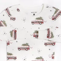 Festive Car Print on Off-White PJ Set (2 pcs.)