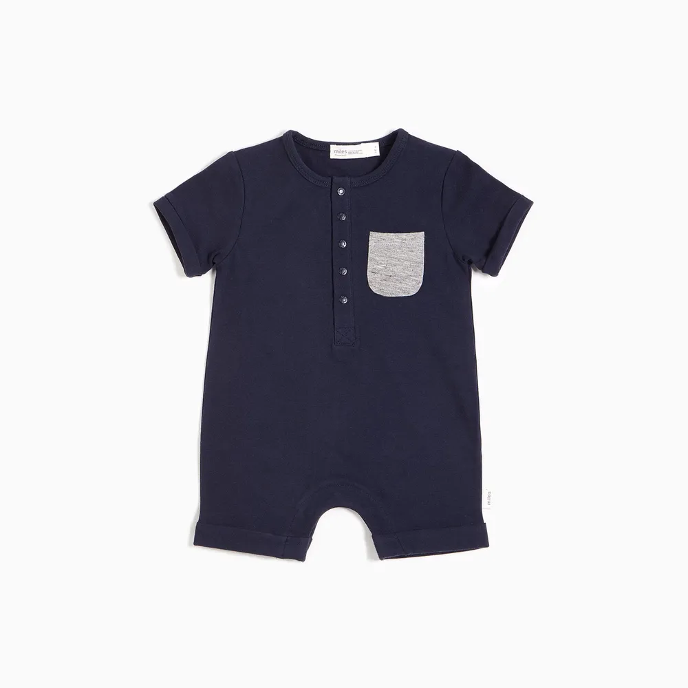 ‘’MILES BASIC’’ NAVY ROMPER