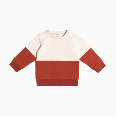 Tapioca and Henna Orange Colorblock Sweatshirt