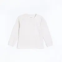 Heathered Oatmeal Modal Rib Long-Sleeve T-Shirt