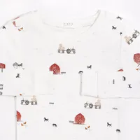 Off-White Little Red Barn PJ Set (2pcs.)