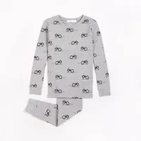 Heather Grey Vintage Tractor Printed PJ Set (2 pcs.)