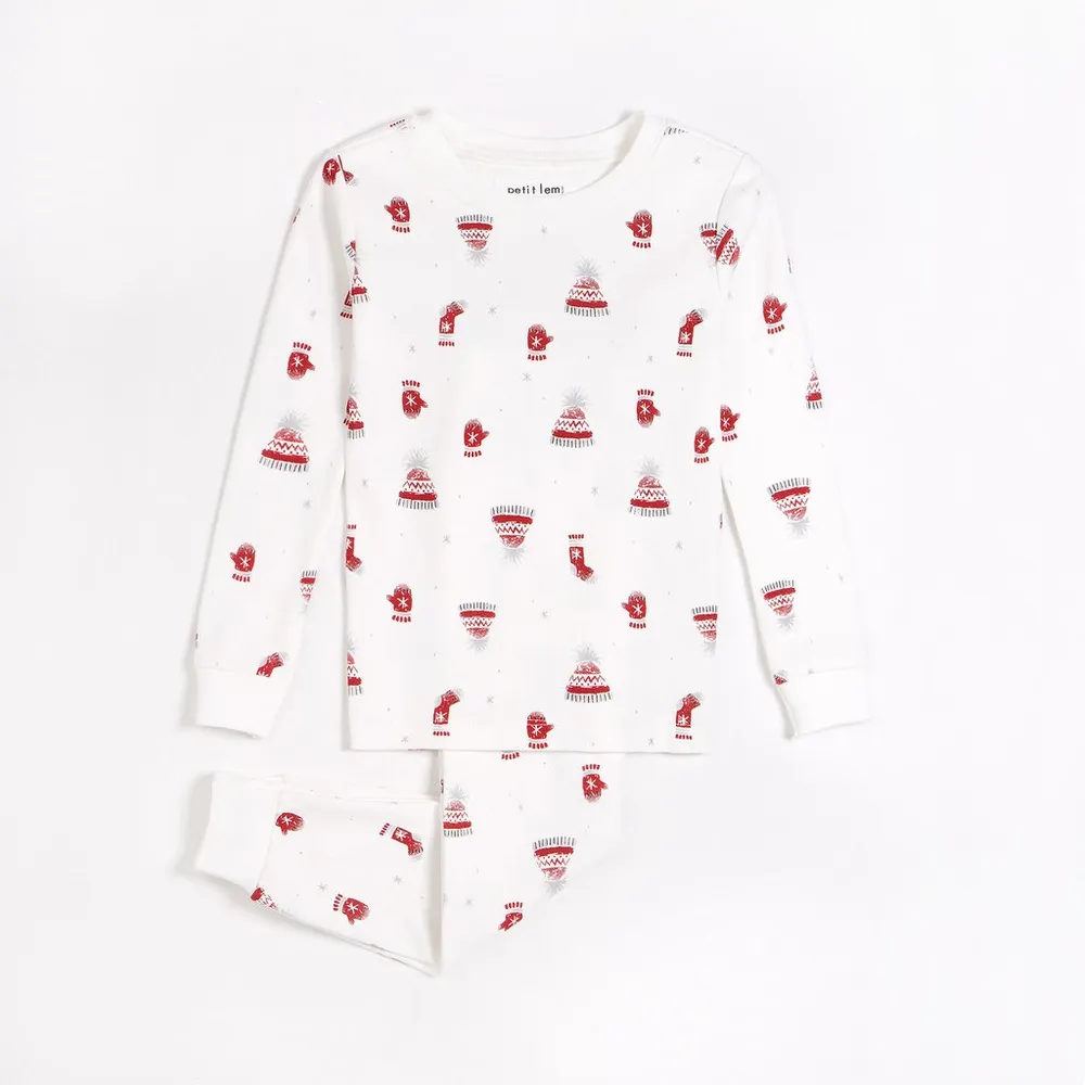 Sweater Weather Print on Off-White PJ Set (2 pcs.)