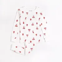 Sweater Weather Print on Off-White PJ Set (2 pcs.)