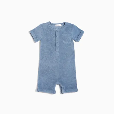 BABY BOY CANDY SKY TERRY CLOTH ROMPER