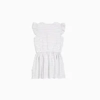 CANDY SKY STRIPE FLUTTER DRESS