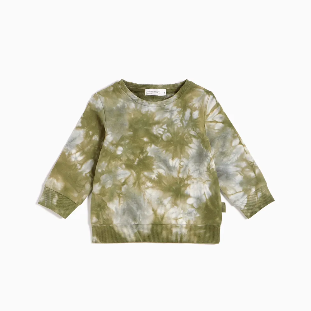 FOREST TIE DYE RINGER SWEATSHIRT