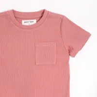 Ribbed Pocket Shirt - Pink