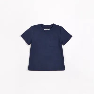 Bleu Profond Modal Rib T-Shirt