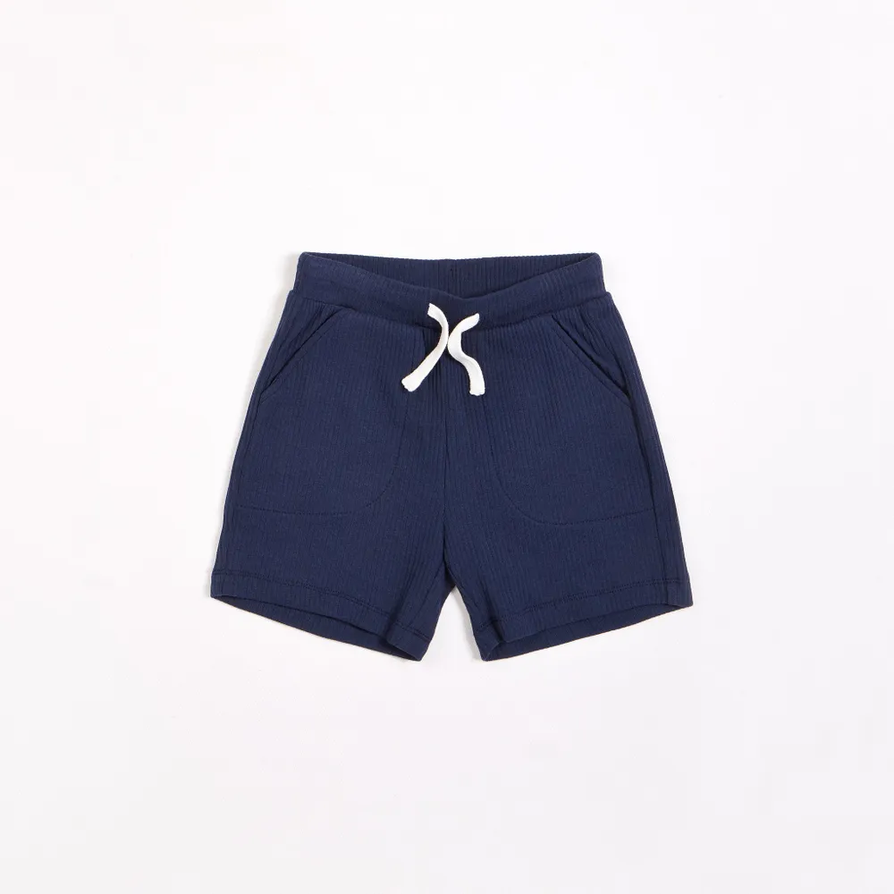 Bleu Profond Modal Rib Shorts