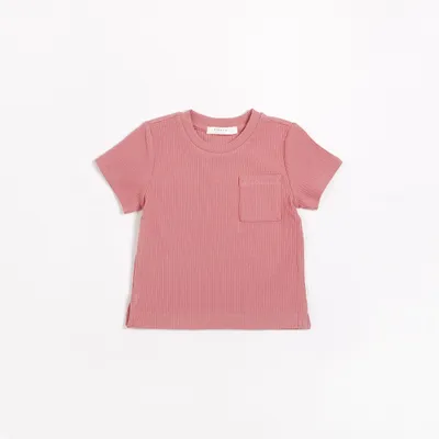 Ribbed Pocket Shirt - Pink