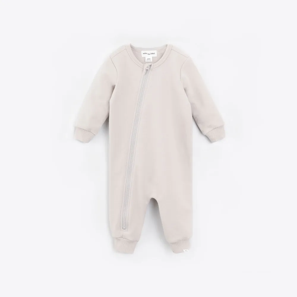 Miles Basics Fleece Playsuit Cement