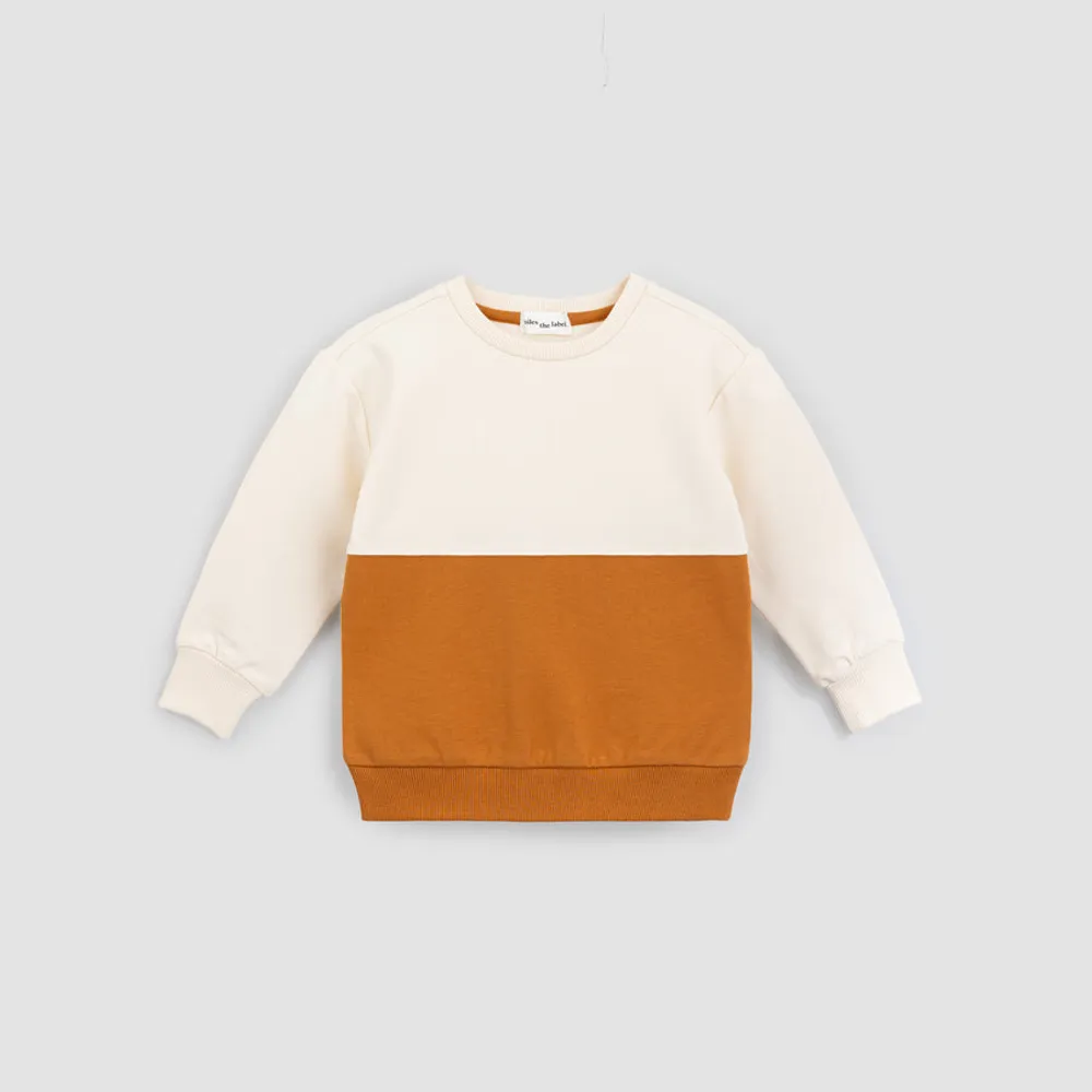 Dijon Color Block on Crème Sweatshirt