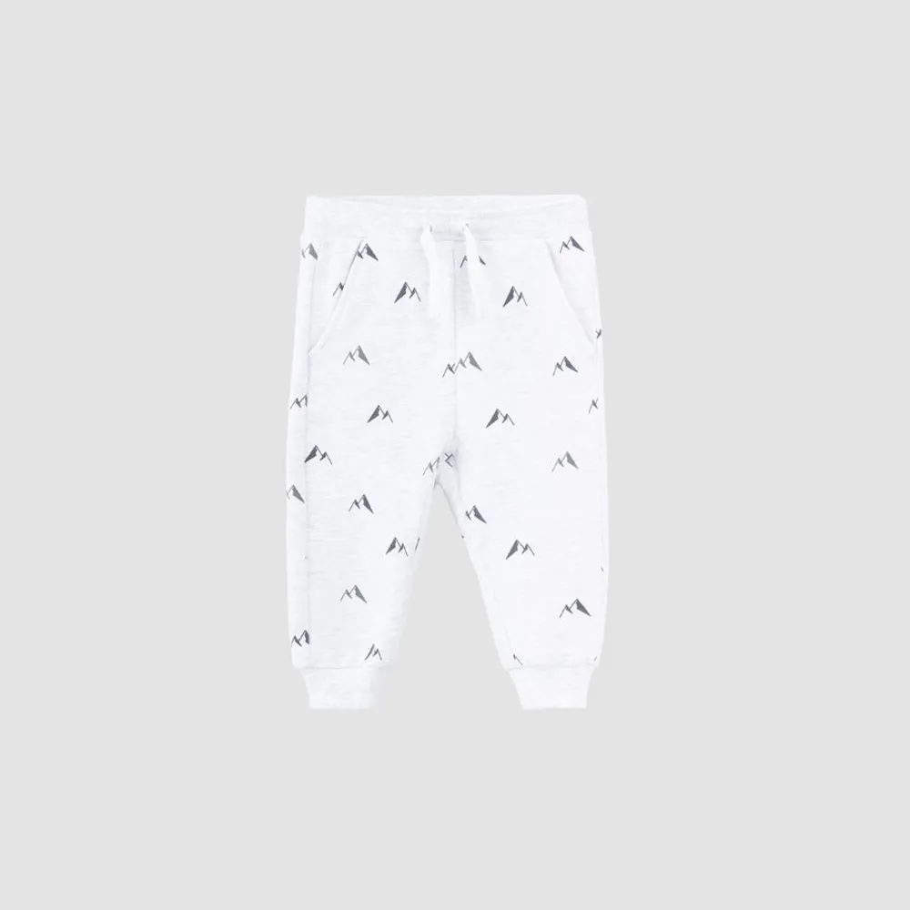 Mountain Peaks Print on Light Grey Baby Jogger