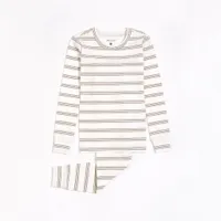 Forest Striped on White PJ Set