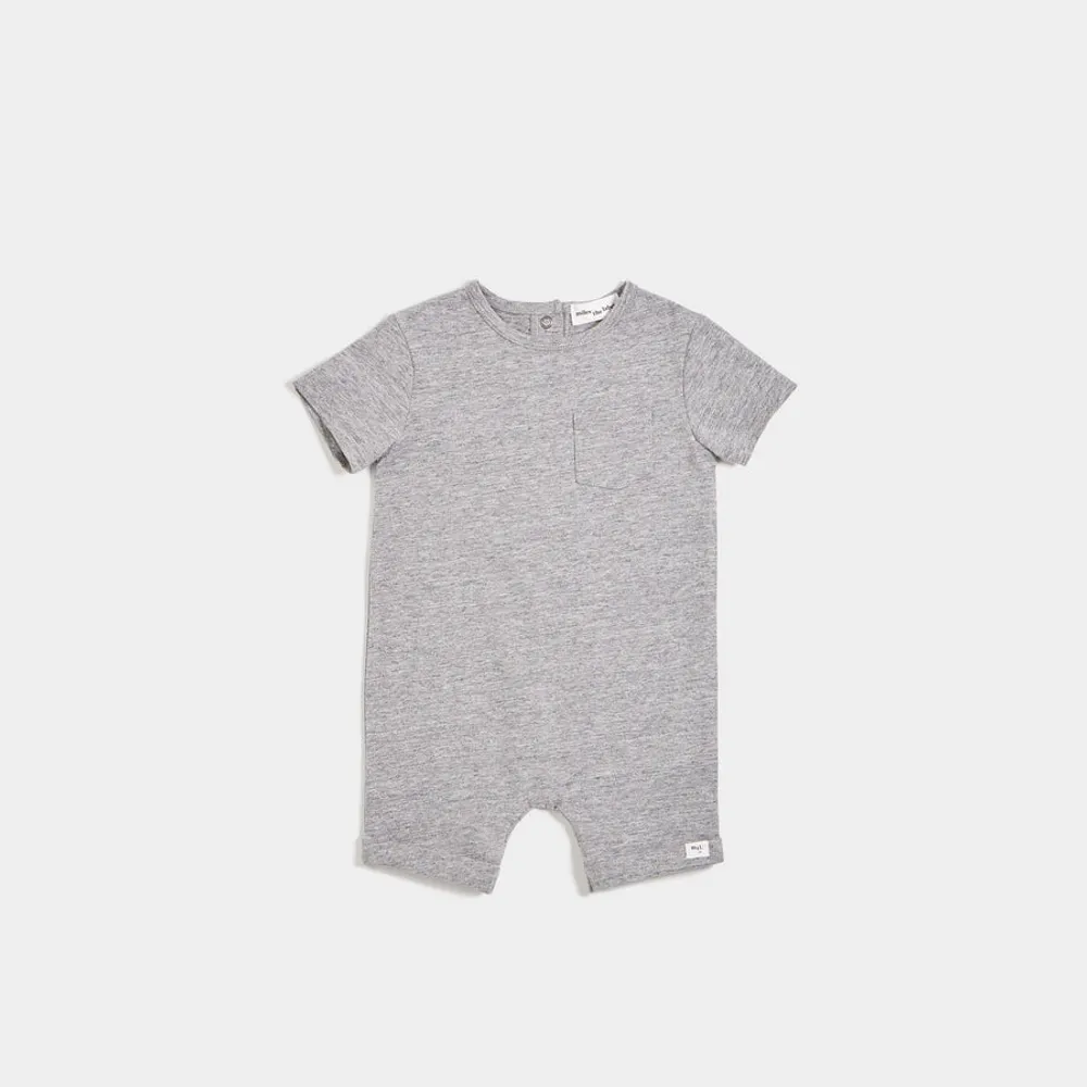 "Miles Basics" Heather Grey Romper