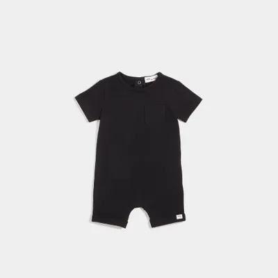 "Miles Basics" Pure Black Romper